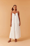 Vestido Longo Crepe Decote Gota