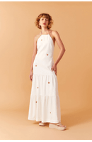 Vestido Linho Bordado Sol