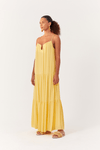 Vestido Longo Crepe Decote Gota