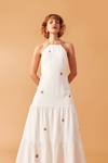 Vestido Linho Bordado Sol