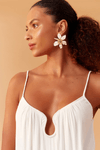 Vestido Longo Crepe Decote Gota