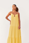 Vestido Longo Crepe Decote Gota