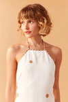 Vestido Linho Bordado Sol
