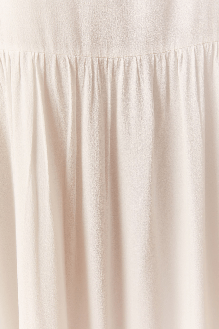 Vestido Longo Crepe Decote Gota