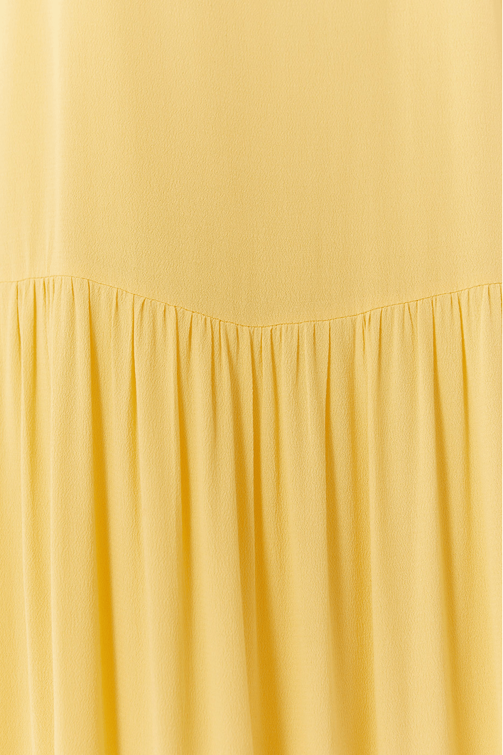Vestido Longo Crepe Decote Gota
