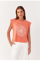 Cropped Bordado Sol