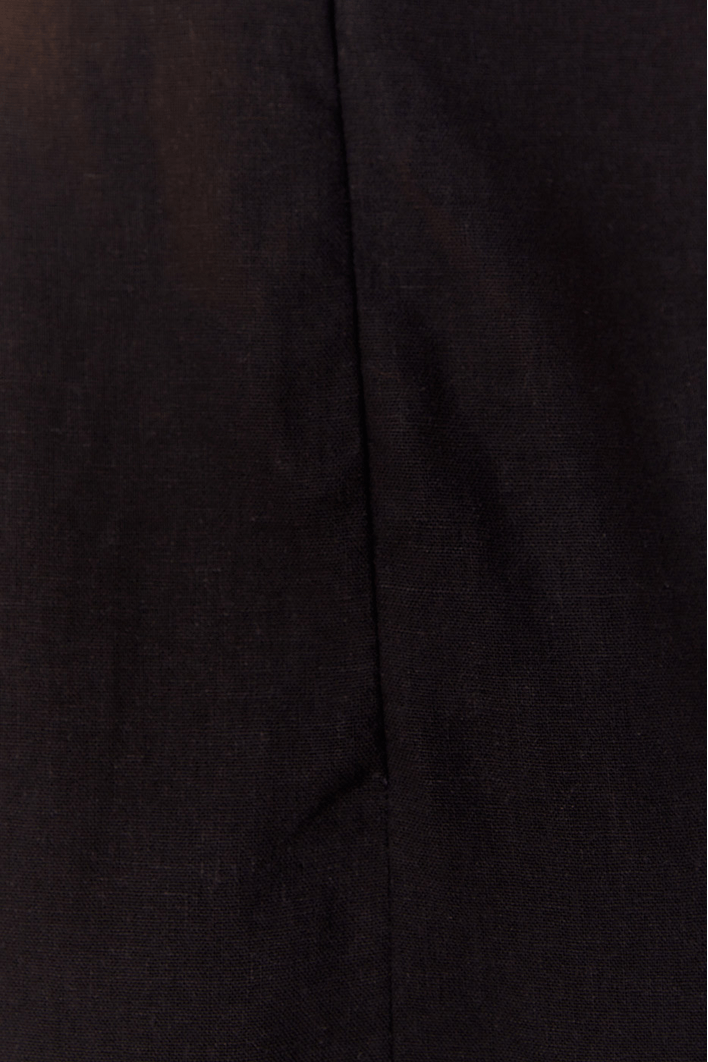 Vestido Linho Cropped Recorte Lateral