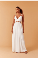 Vestido Longo Com Metais
