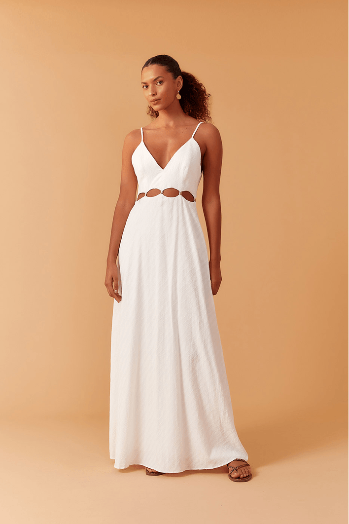 Vestido Longo Com Metais