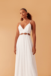 Vestido Longo Com Metais
