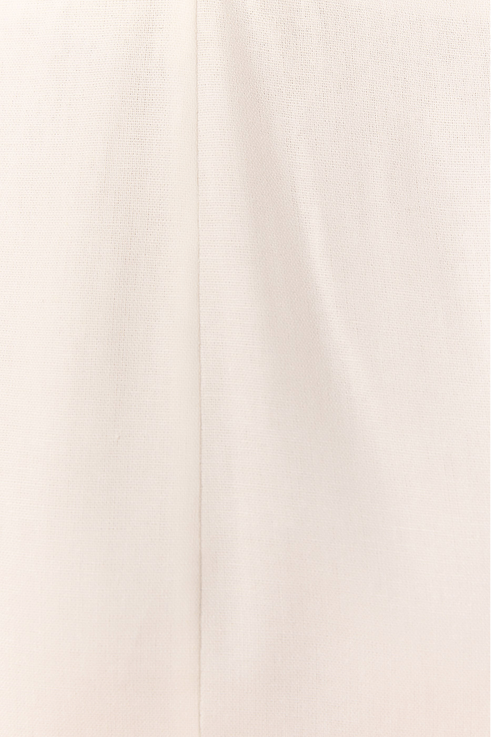 Vestido Midi Linho Saia Pregas