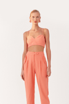 Calça Linho Lapela Bolso Frente