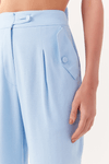 Calça Linho Lapela Bolso Frente