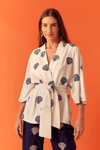 Kimono Bordado Faixa Cintura