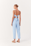 Calça Linho Lapela Bolso Frente