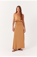 Vestido Franzido Cintura Jersey