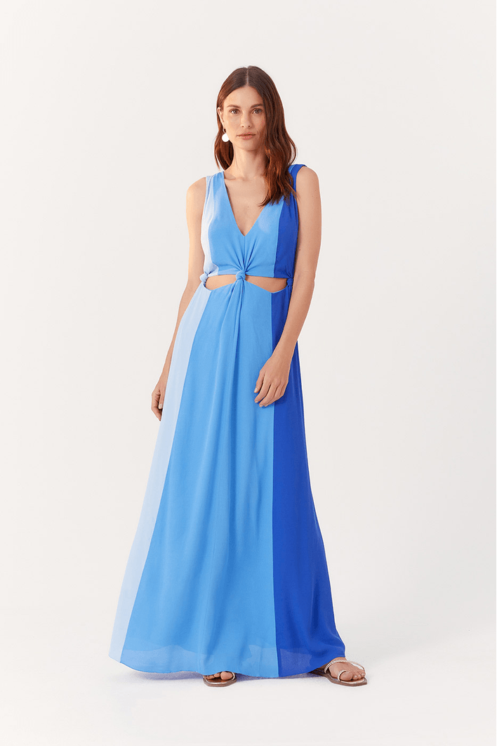 Vestido Longo Crepe Color