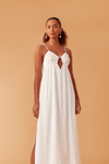 Vestido Cropped Linho Bordado Concha