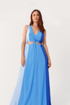 Vestido Longo Crepe Color