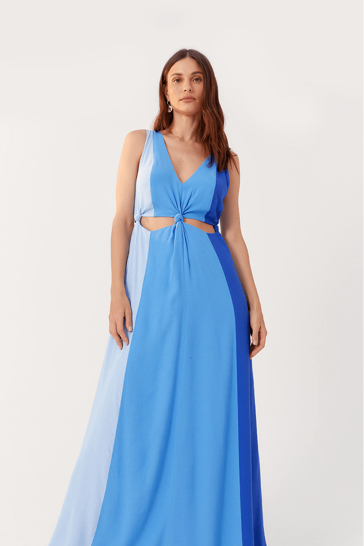 Vestido Longo Crepe Color
