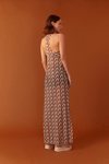 Vestido Tule Estampa Areal