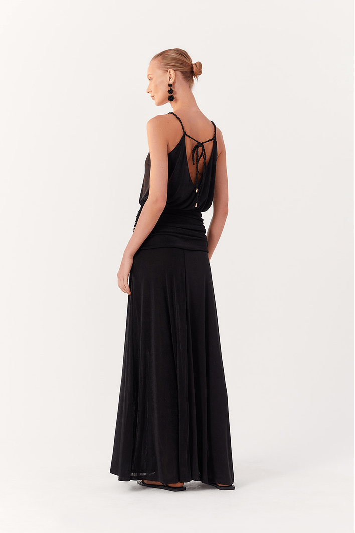 Vestido Franzido Cintura Jersey