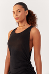 Vestido Jersey Franzido Lateral