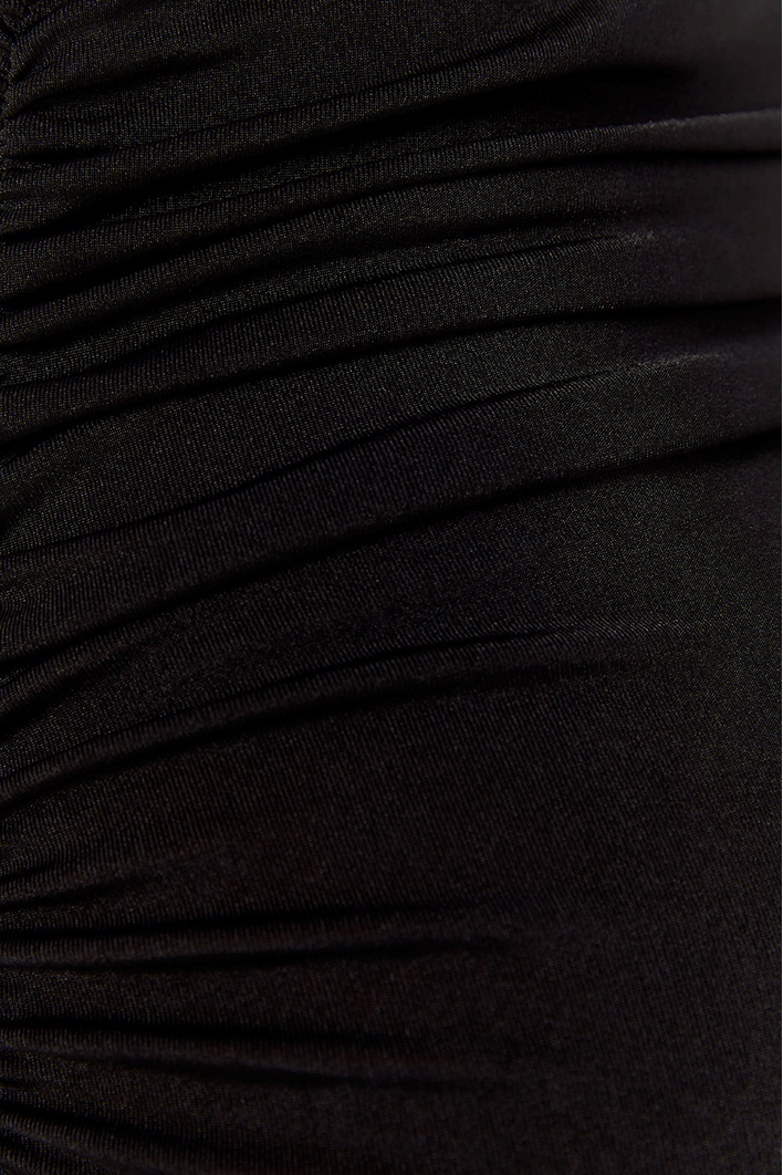 Vestido Jersey Franzido Lateral