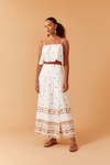 Saia Cropped Bordado Barrado