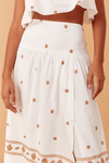 Saia Cropped Bordado Barrado