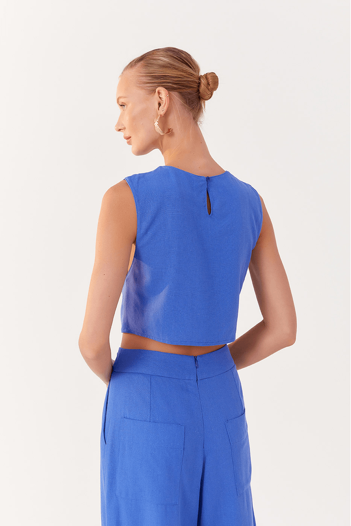 Blusa Linho Transpassada