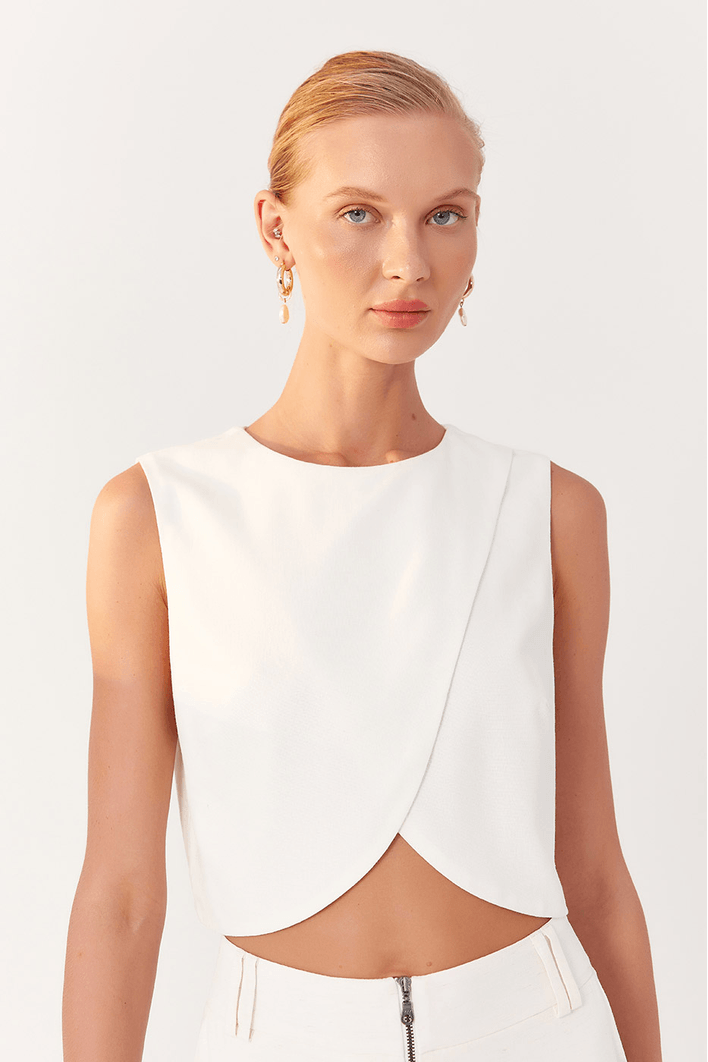 Blusa Linho Transpassada