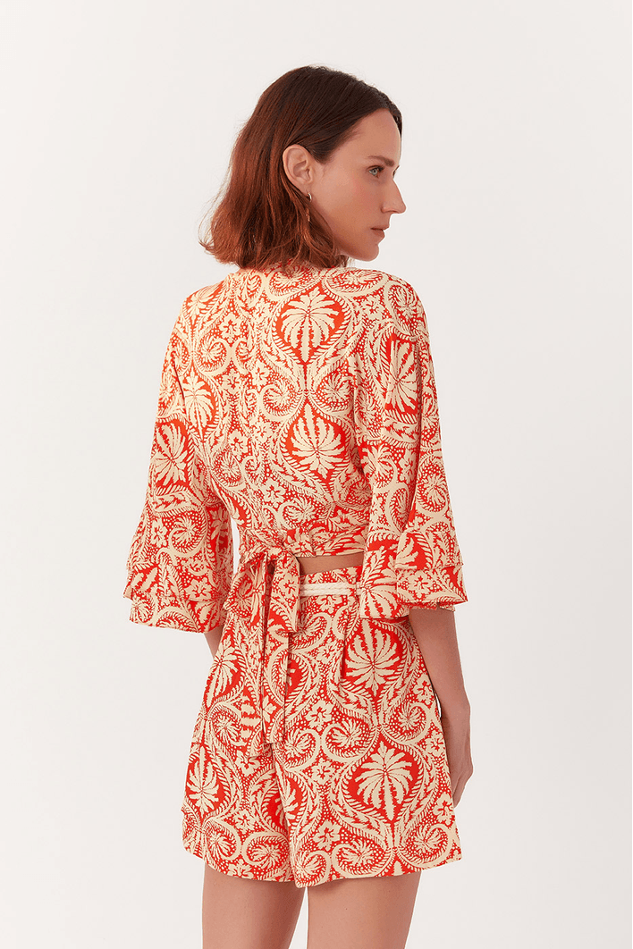 Blusa Transpassada Estampa Verano Beta