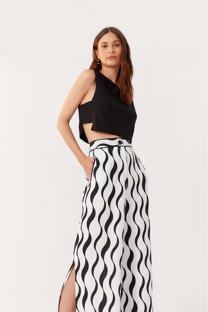Calça Linho Estampa Pontal