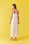Vestido Linho Cropped Fenda
