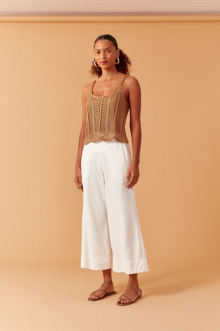 Calça Linho Bolso Faca