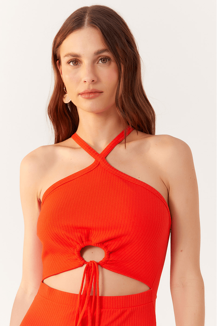 Vestido Canelado Malha