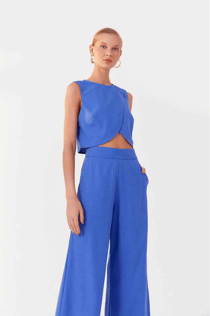 Calça Linho Bolso Faca