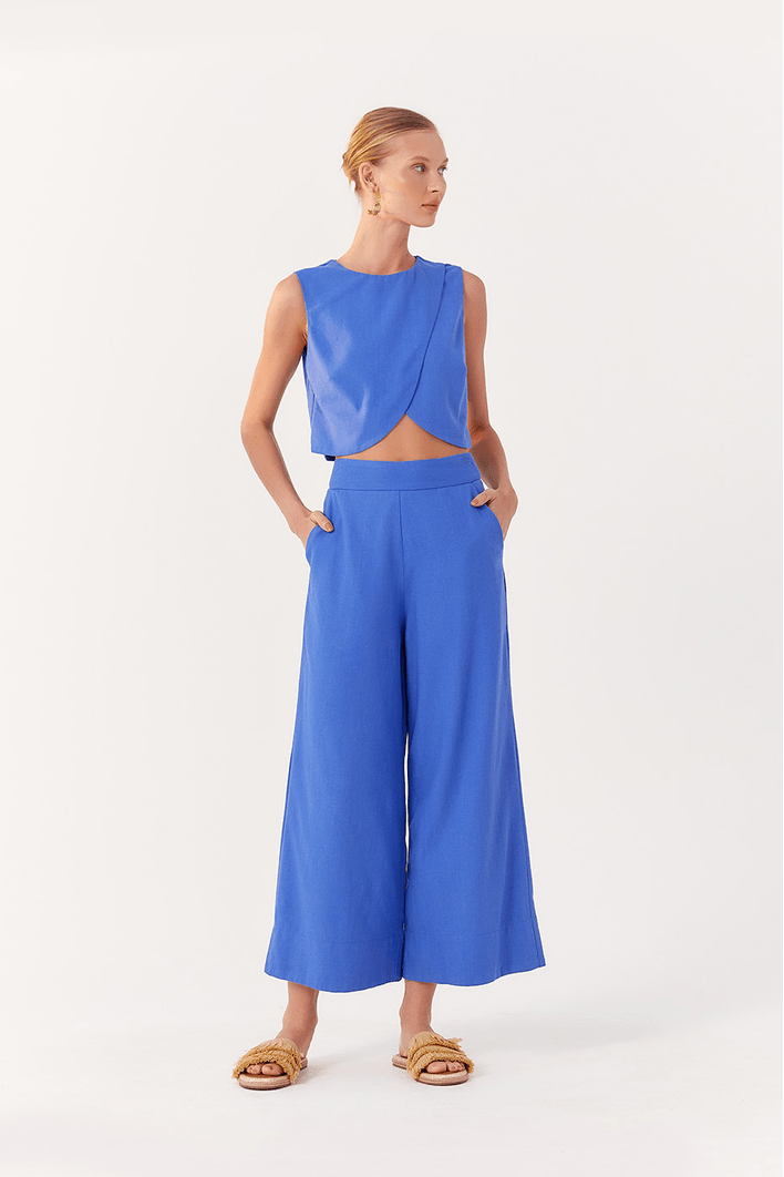 Calça Linho Bolso Faca