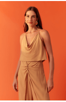 Blusa Crepe Decotada
