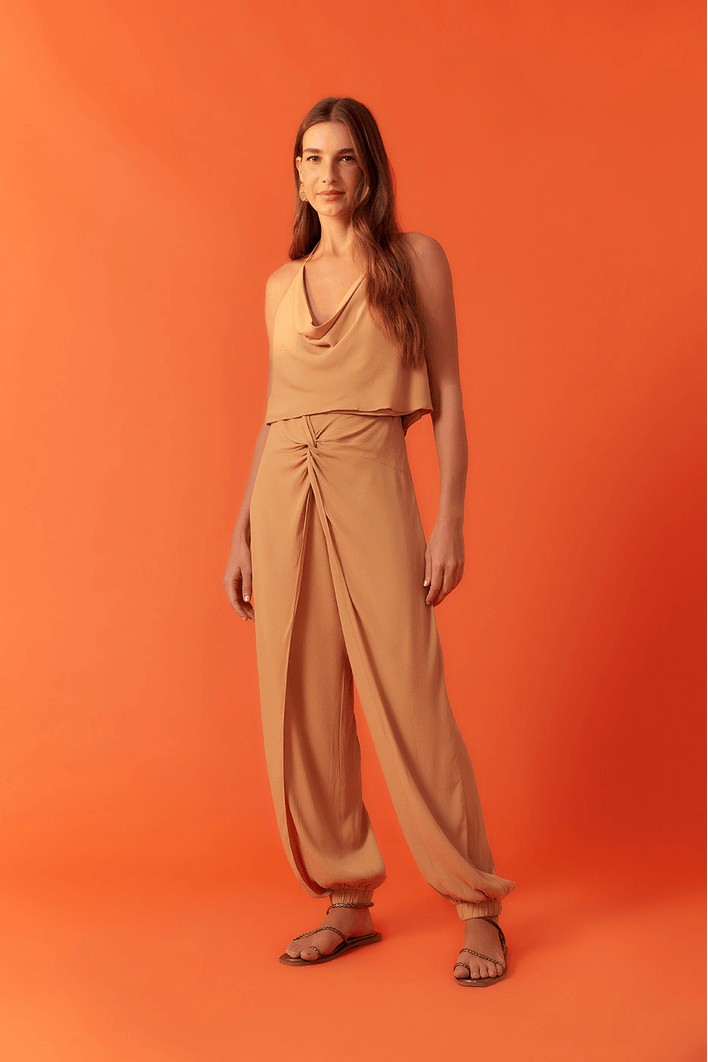 Blusa Crepe Decotada