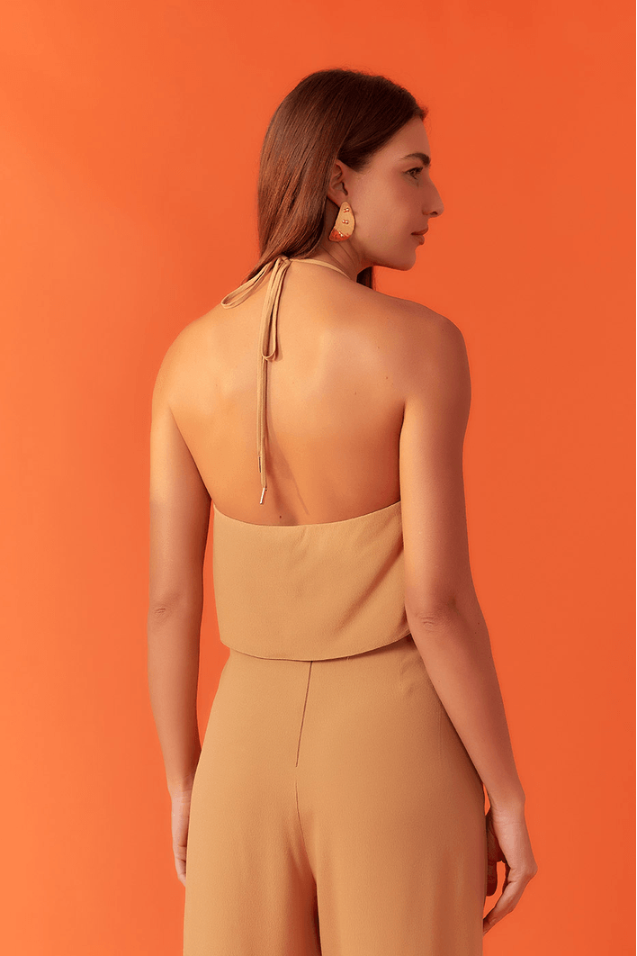 Blusa Crepe Decotada