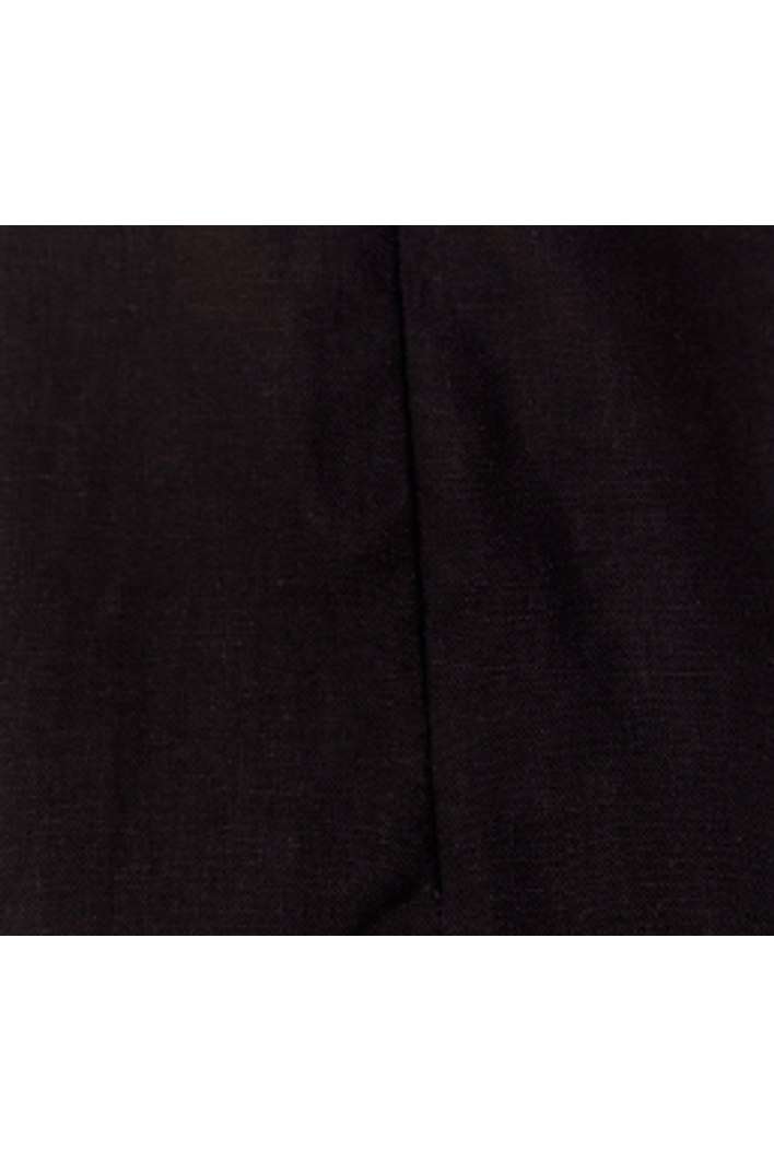 Vestido Linho Cropped Recorte Lateral