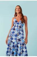 Vestido Longo Estampa Senilia