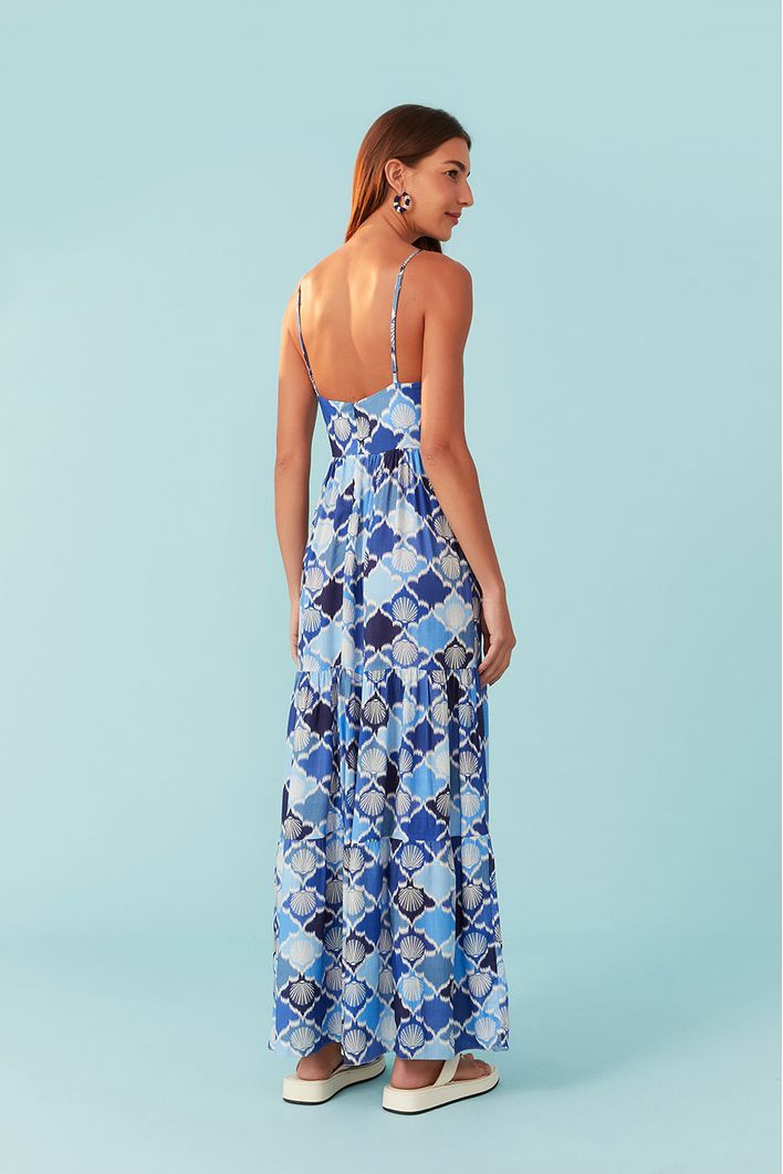 Vestido Longo Estampa Senilia