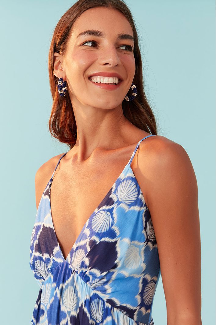 Vestido Longo Estampa Senilia