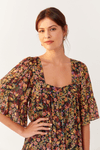 Vestido Lurex Estampa Água Doce