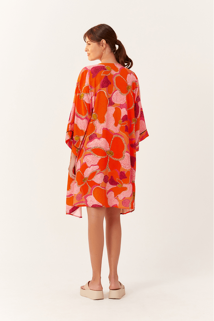 Kimono Estampa Flower Power