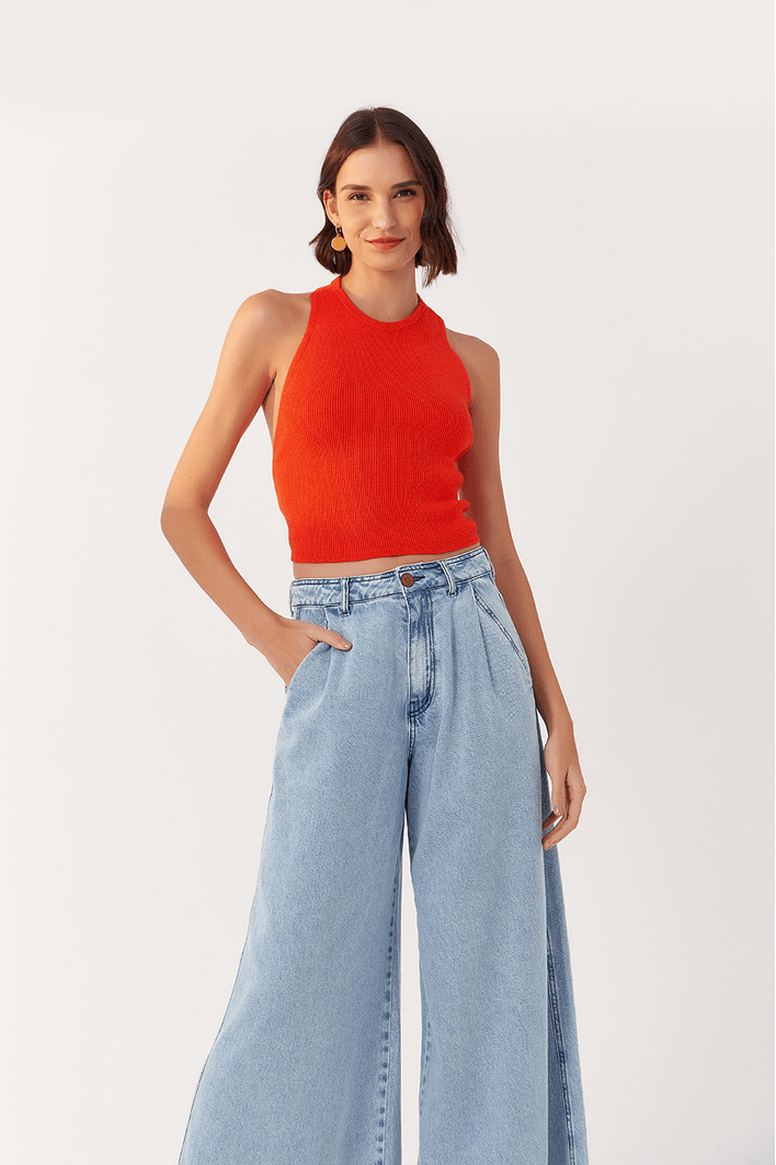 Calça Jeans Prega