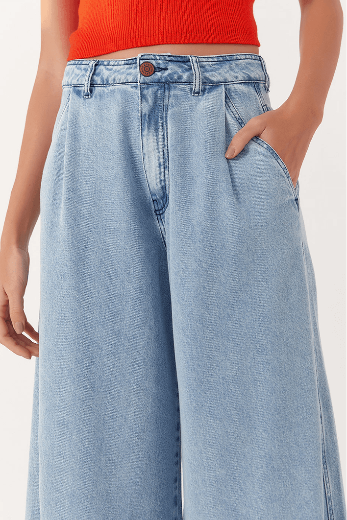 Calça Jeans Prega